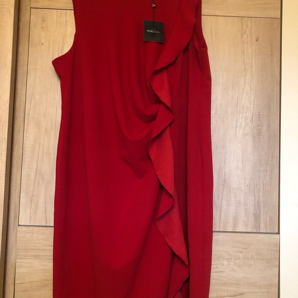 NWT Gorgeous Red Sleeveless Sheath Dress by Michel Studio size 20 or 2X